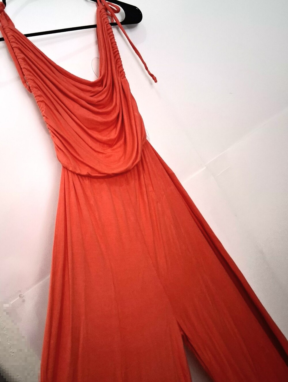 ALTAR'd State Jumpsuit Coral Draped One-Shoulder Jumpsuit Size SMALL Sold As Is